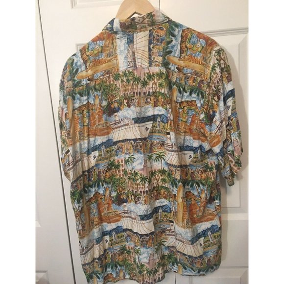Reyn Spooner Men’s Sz L Guy Buffet Malolo Cruise Ship Port Harbor Hawaiian Shirt - Picture 9 of 9